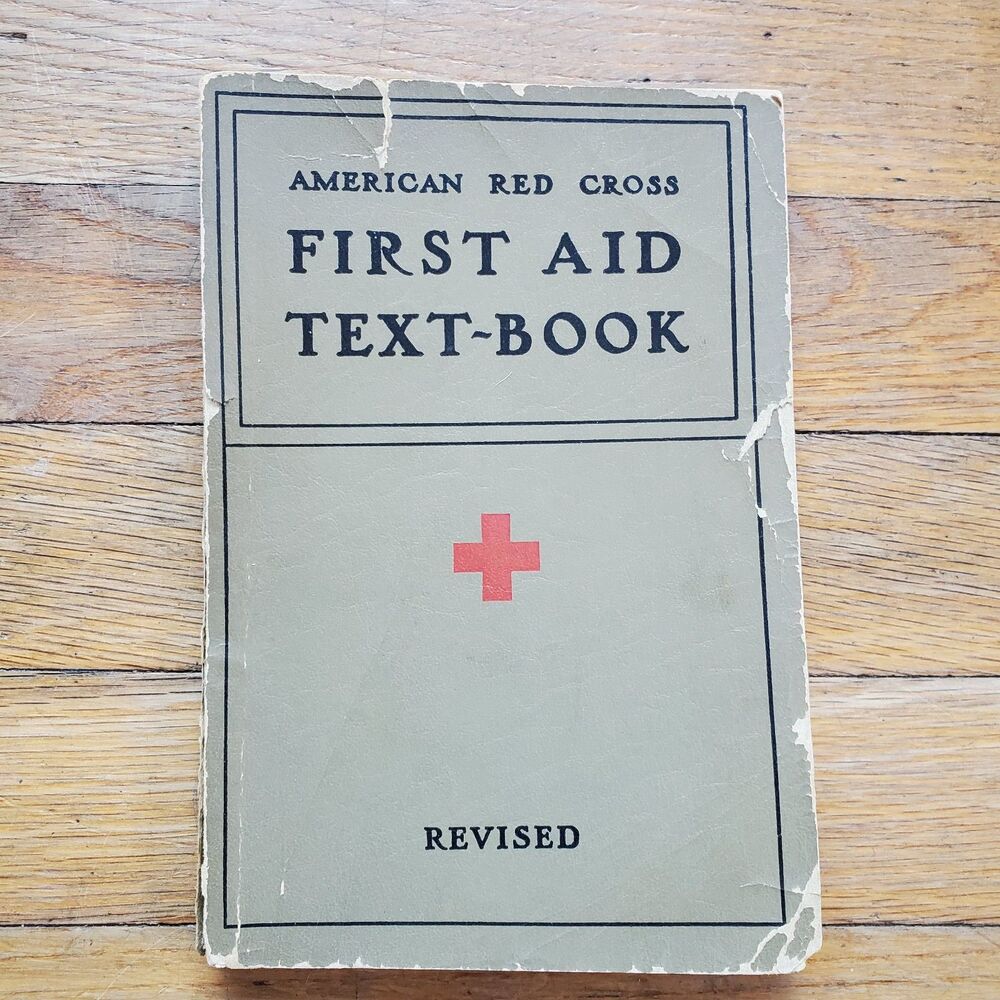 American red cross first aid textbook vintage collectible
